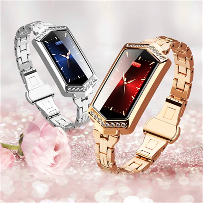 

B78 Smart wristband diamond smart bracelet activity tracker blood pressure heart rate monitor sleep monitor gold steel smartband