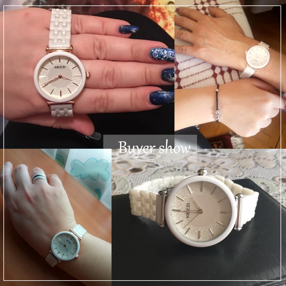 KEZZI топовый бренд Relogio Feminino женские керамические наручные часы ракушки стразы с