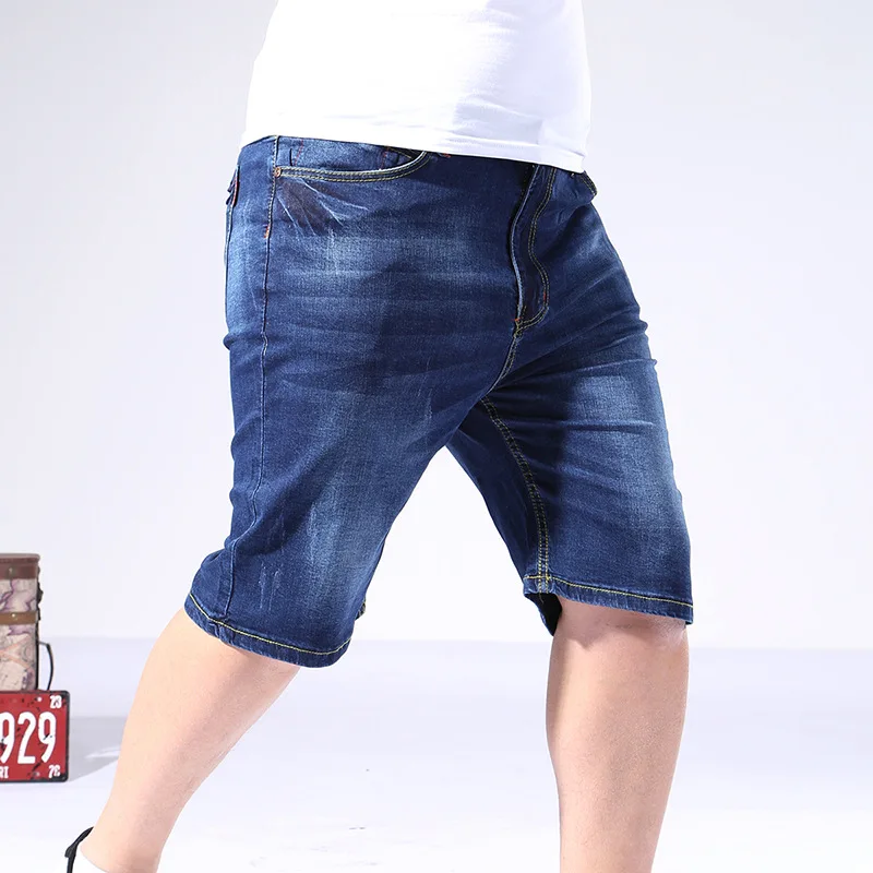 2018 New Summer Mens Denim Shorts Loose elasticity Slim Regular Casual