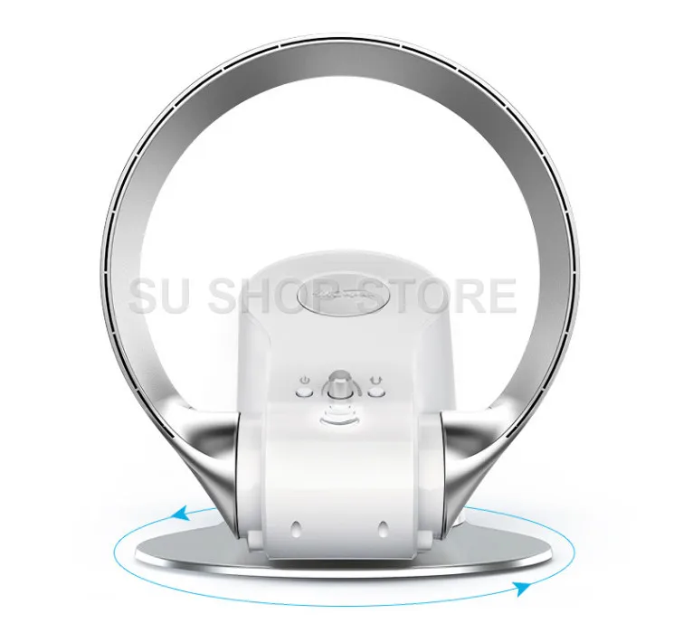 

110V super quiet variable speed non-blade bladeless fan home office has the remote timing function folding fan 12 inches