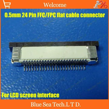 

Free Shipping FPC/FFC connector cable socket 24 pin 0.5mm connector for LCD screen interface of DVD/GPS/MP3/PDA/Phone ect.ROHS