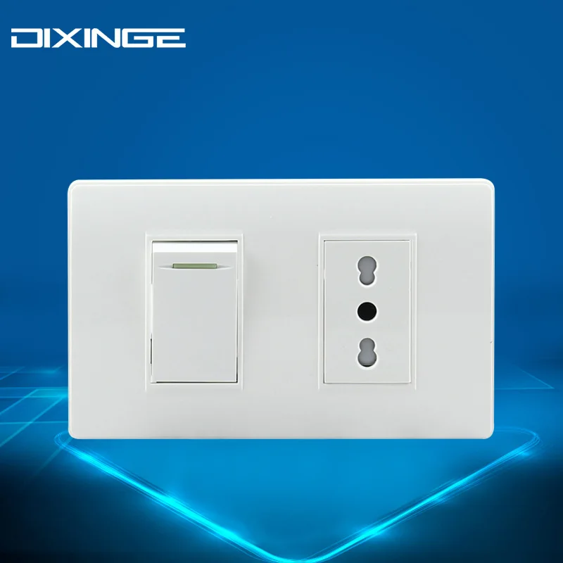 

Italian standard 1Way Switched socket 118 PC panel Italian outlet 16A three-hole 118BLG