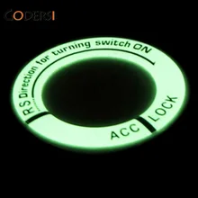 2016 New Glow Key Ring Sticker Luminous Ignition Switch Cover Car Styling Circle Light Decoration Universal For Car Motorcycle
