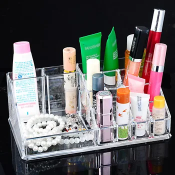 

Hoomall Rangement Lipstick Holder Rack Cosmetic Jewelry Box Holder Multifunction Plastic Makeup Organizer Case Storage Box