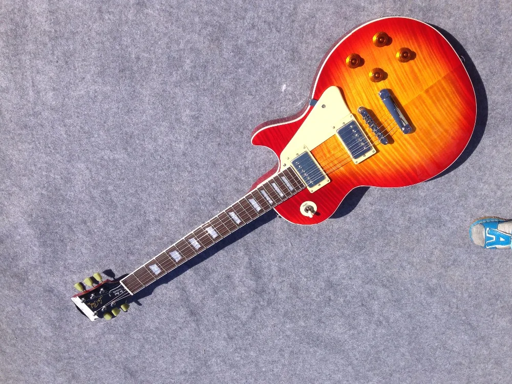 

11.11 hot sell 1959 Lp standard electric guitar with tiger maple veneering just sell 7days can do OEM