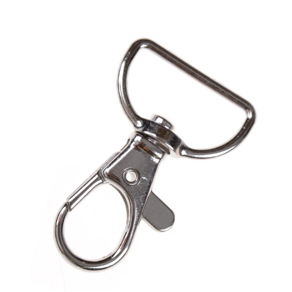 

10pcs/set Metal Lanyard Hook Swivel Snap Hooks Key Chain Clasp Clips Lanyard Bag Hardware 38.5mm long Width:20mm