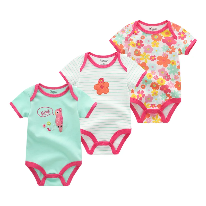 Для маленьких мальчиков одежда 3 шт./компл. мультфильм ropa bebe модная одежда для девочек костюм-боди для Одежда для новорожденных детей короткий рукав детский костюм пижамы - Цвет: BDS3401