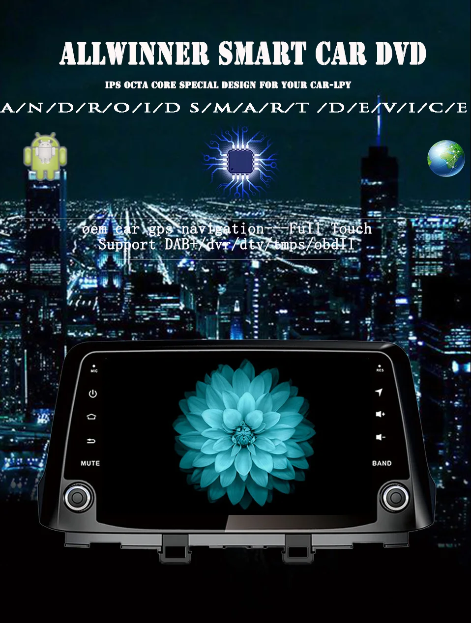 Top Auto Octa Core 4G+64G android 9.0 car Gps dvd for Hyundai Kona 2017 2018 Auto car radio video player gps navigation in dash 2