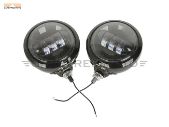 

2 Pcs 4.5" Motorcycle LED Auxiliary Fog Passing Light & Housing Bucket Case for Harley