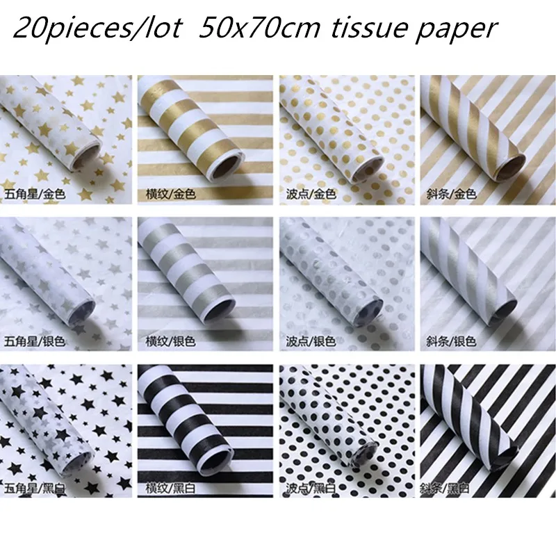 50*70cm Tissue Paper Flower Clothing Shirt Shoes Gift Packaging Craft Paper Roll Wine Wrapping Papers