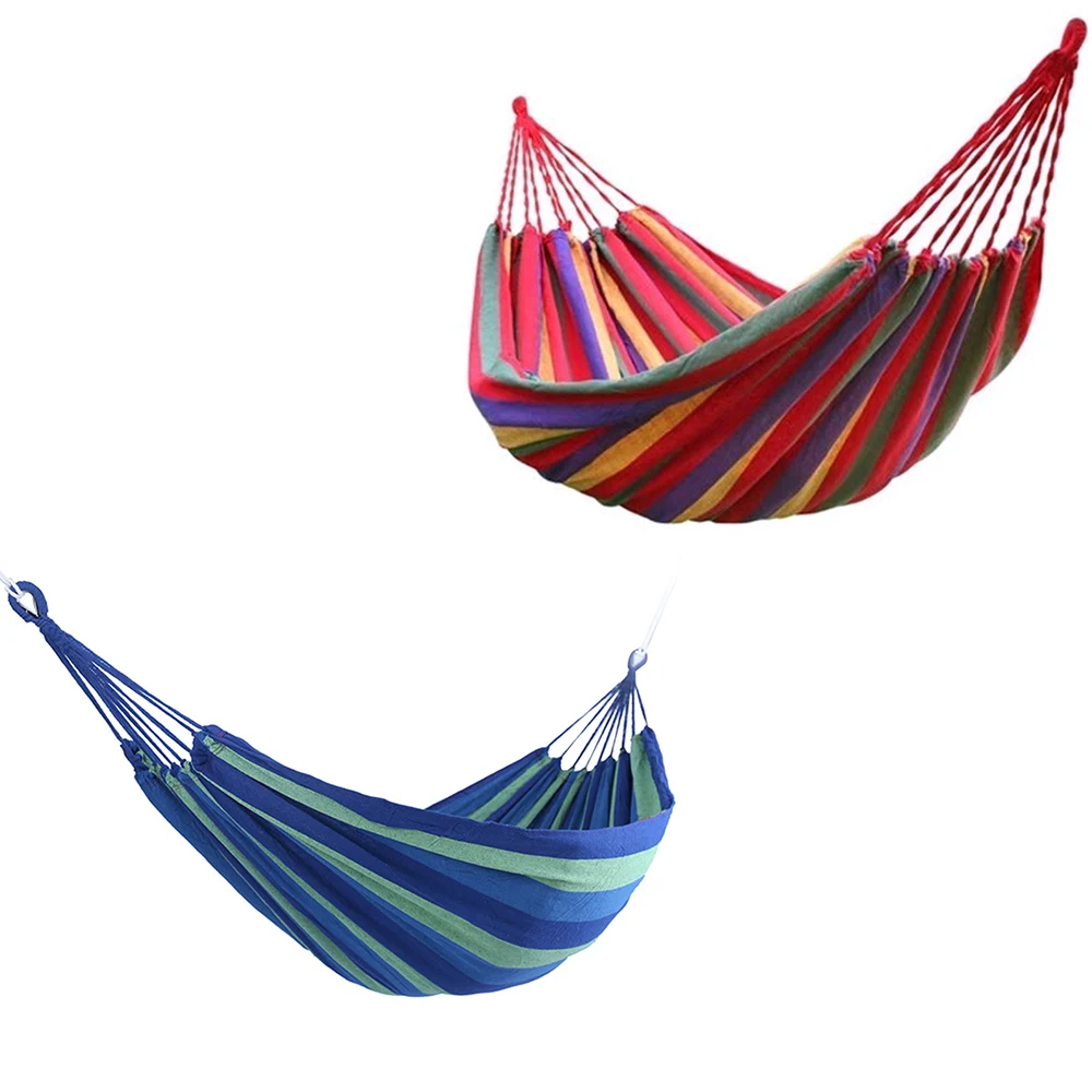 

Portable Garden Canvas Hammock Canvas Bed Camping Hanging Porch Backyard Indoor Outdoor Swing Blue Outdoor Camping Tent Tools