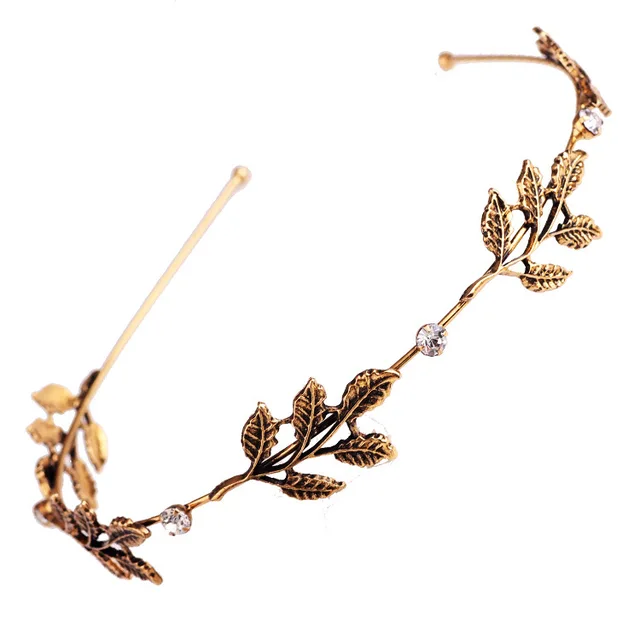 Luxury Vintage Gold /Silver Female Leaf Bride Wedding Hair Band Women