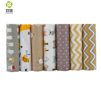 

Shuanshuo NEW Cartoon Fabric Patchwork Needlework Textile Pattern Sewing Fabric For Doll Clothes Quilting 40x50CM 7PCS/LOT