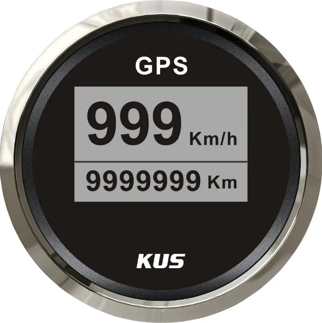 52mm Digitale GPS Tacho Speedo GPS Tacho Schwarz Frontplatte für auto