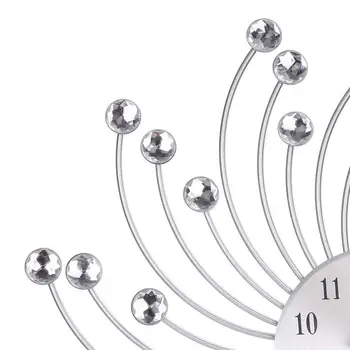 

3D Metal Wall Clock Diamonds Flower Non-Ticking Silent Dazzling Clock For Home Kitchen Office Diameter 33" dropship 2Jun29