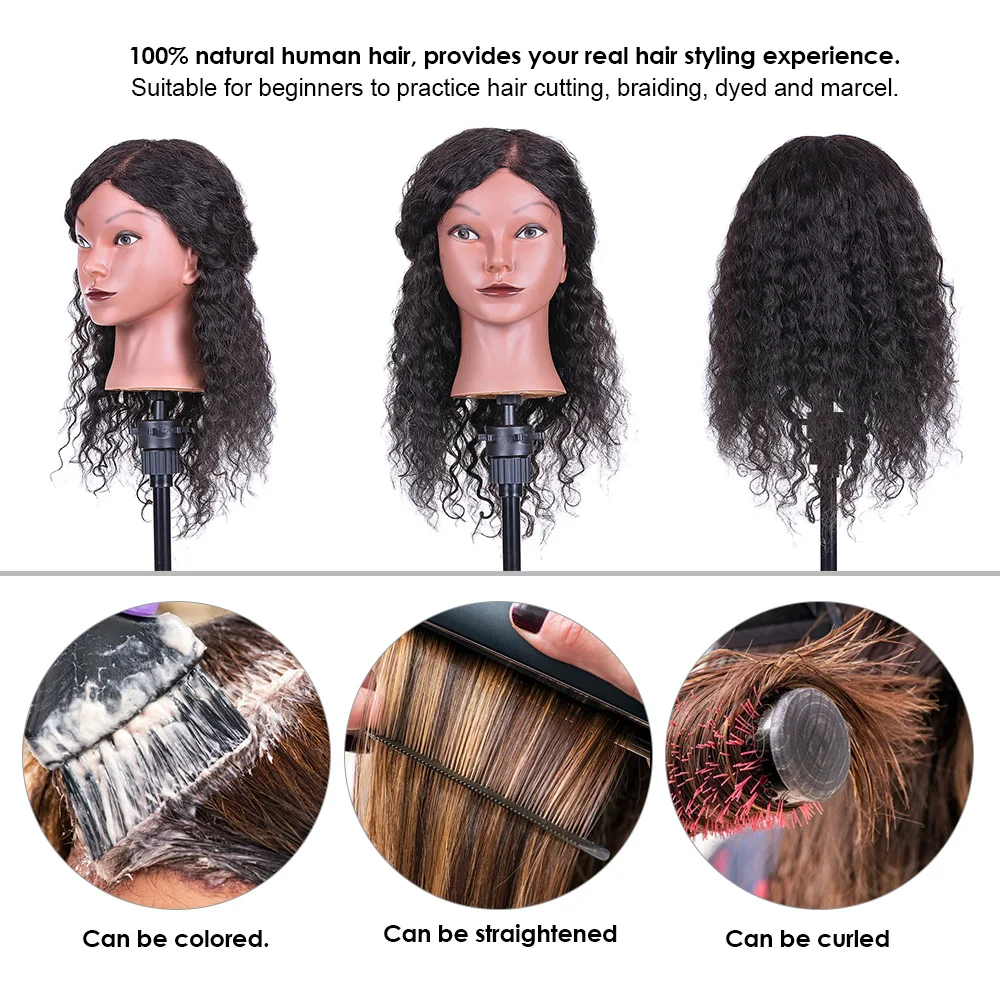 practice hair doll head