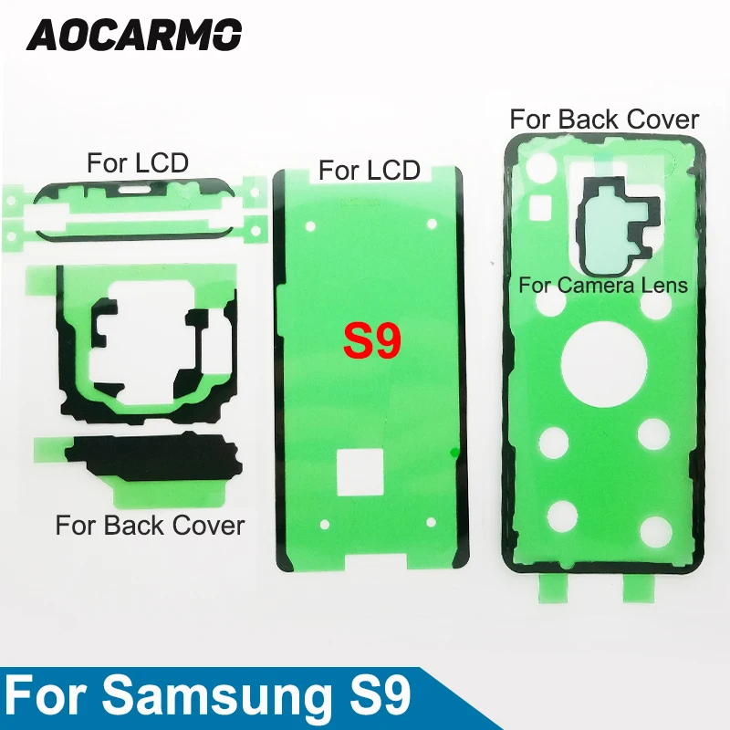 

Aocarmo LCD Display Screen Back Battery Cover Camera Lens Waterproof Adhesive Sticker Tape For Samsung Galaxy S9 SM-G9600