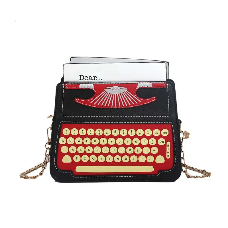 Kuang Women Personalized Keyboard Chain Bag Small Cartoon Typewriter