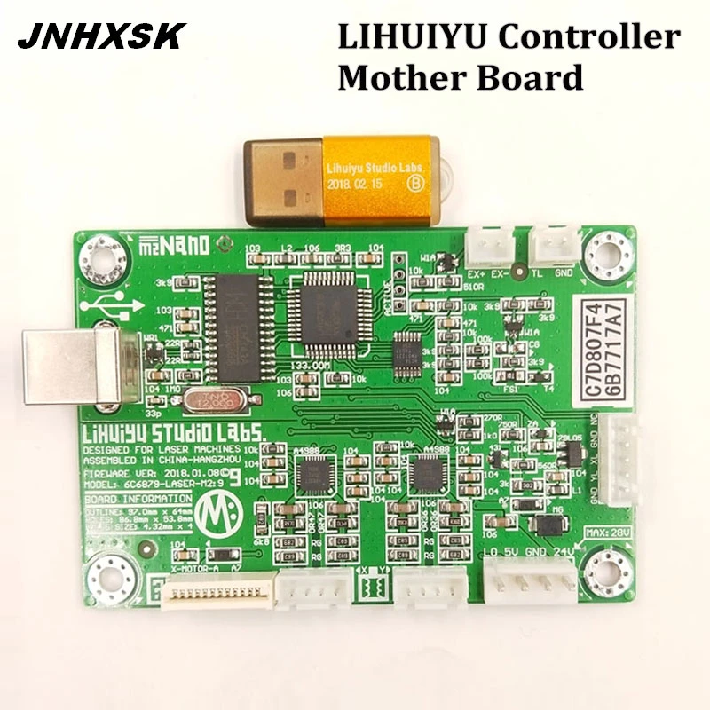 LIHUIYU M Main Board Co2 Laser Controller Engraver Cutter Dongle Panel USB