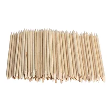 100Pcs Nail Art Wood Stick Cuticle Pusher Remover for Manicures Tools K5BO