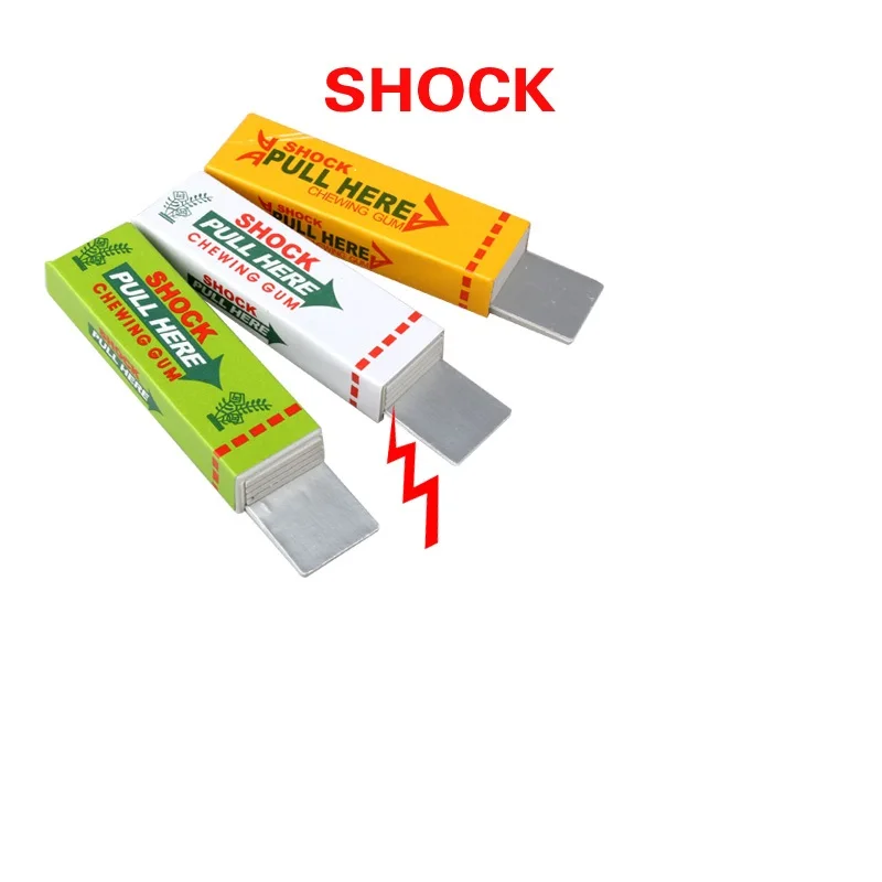 

Safety Electric Shock Joke Chewing Gum Pull Head Shocking Toy Children Kids Gift Gadget Prank Trick Gag Funny Toys(Random Color)