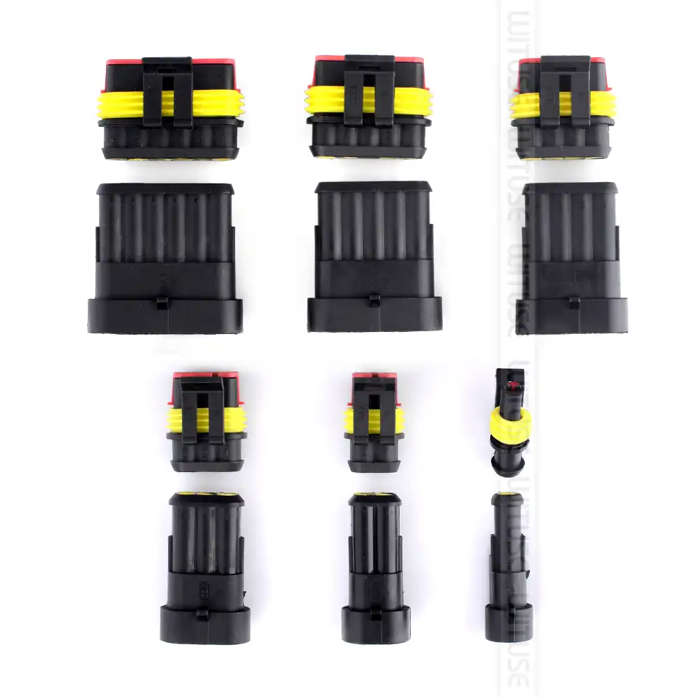 1 Set Car Superseal Waterproof Electrical Terminal Wire Connector 1//3//4 Way Pin
