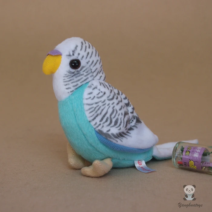 Simulasi Burung Parkit Mainan Mewah Biru Muda Super Kawaii Parrot