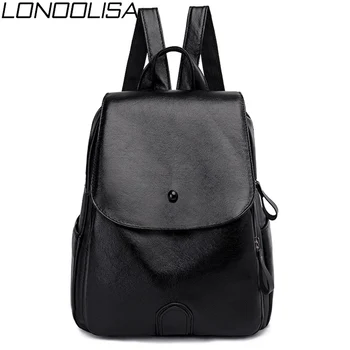 

Sac A Dos Women Backpack High Quality Youth Pu Leather Backpack for Teenage Girls Female School Shoulder Bag Bagpack mochila