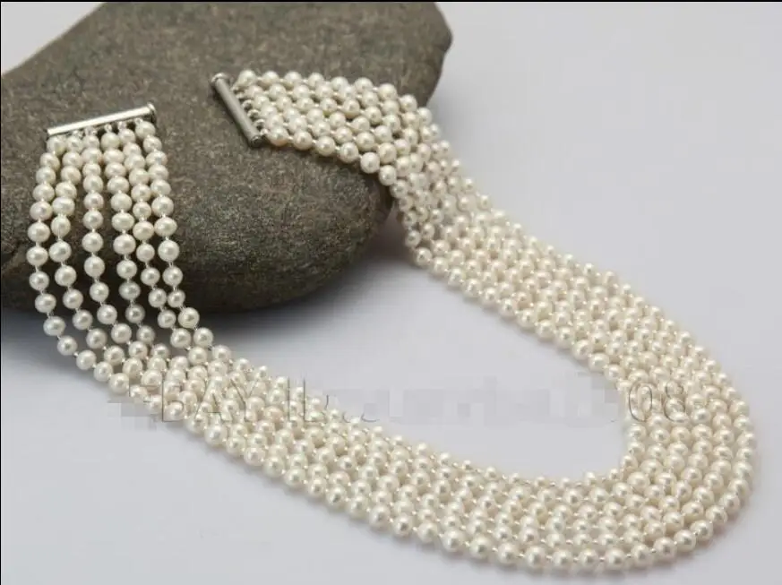 

Free Shipping >>>>six strands south seas white pearl necklace