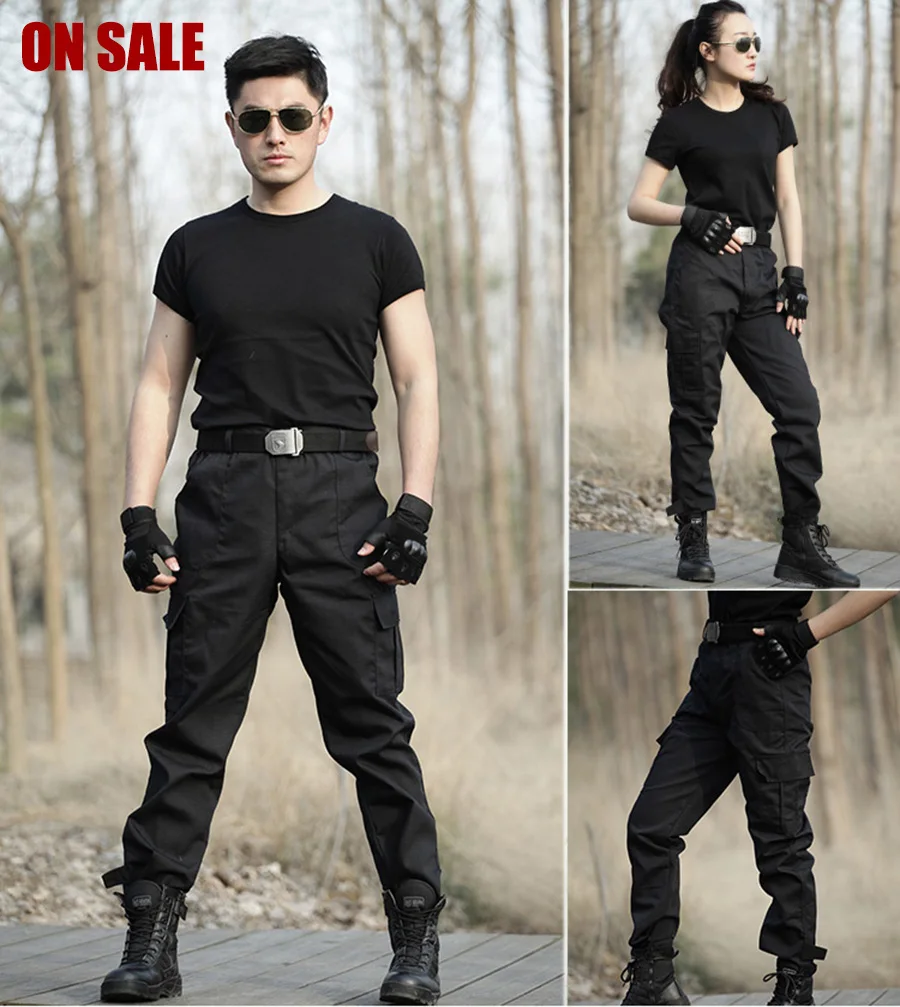 Black Military Tactical Cargo Pants Men Combat Tactical Sweatpants Men's Working Pants Overalls Casual Trouser Pantalon Homme CS 3