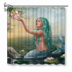 NYAA Дочь моря занавески для душа водостойкие полиэстер ткань ванная комната шторы домашний декор