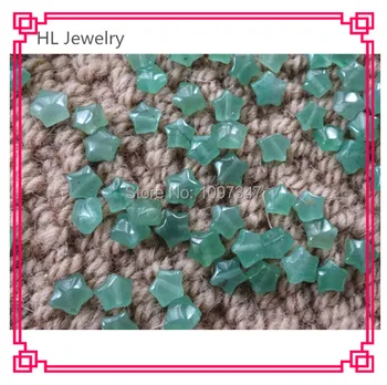 

100PCS/Lot 7MM Dongling Crystal Star With Side Hole Light Green Loose Star