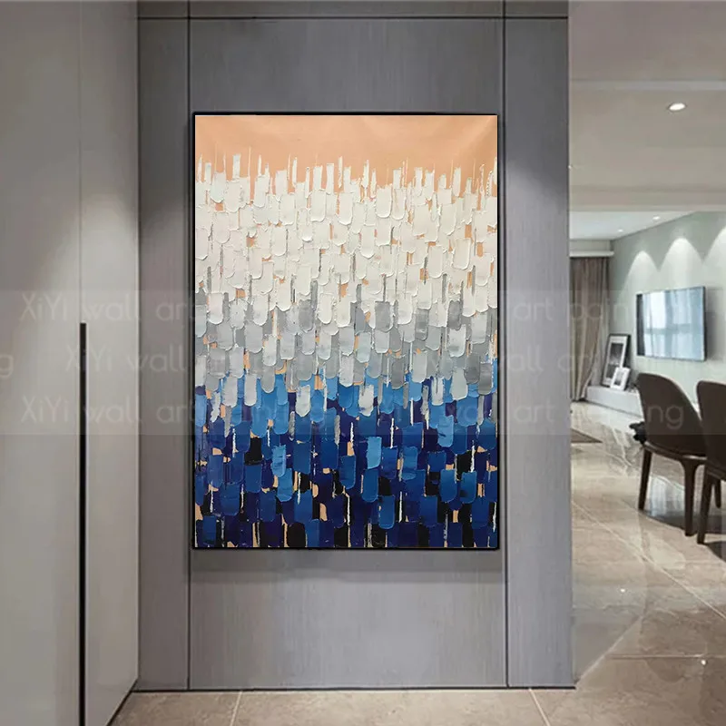 

Acrylic art Abstract painting on canvas wall art picture for living room home hallway wall decor thick texture quadro decoration