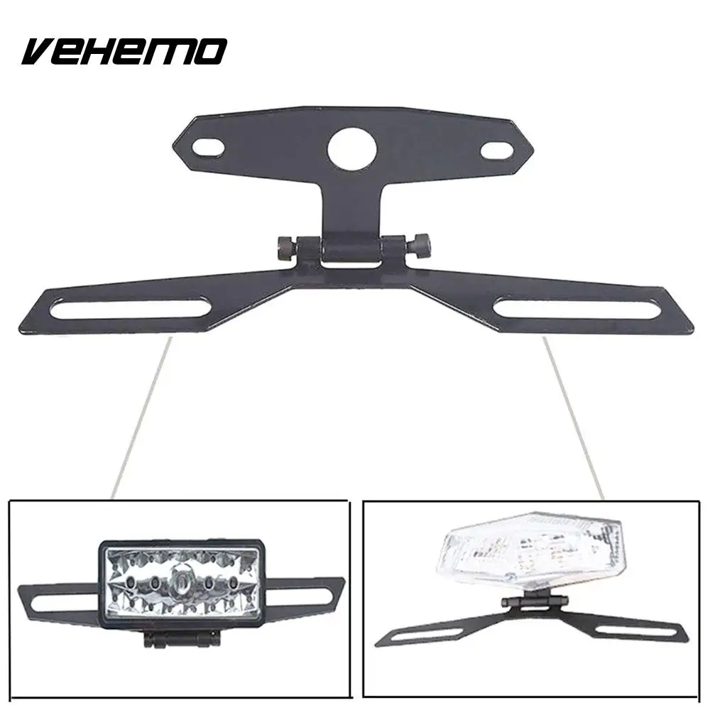 

Vehemo Motorcycle License Plate Holder Racing Plate Number Holder Folding Car License Plate Holder for Frame Holder