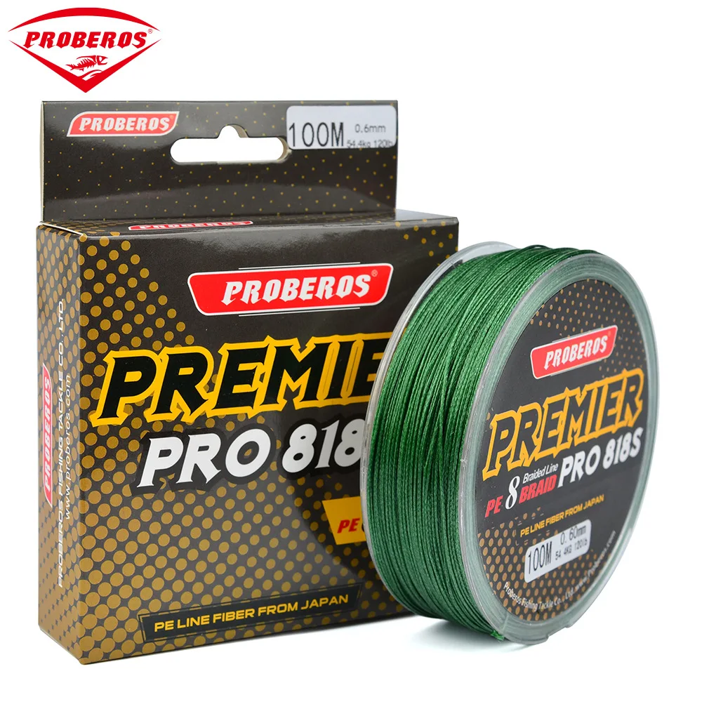 Brand 100M 8 Strands Braid Fishing Line 0.28 0.6mm PE Line 40 120LB