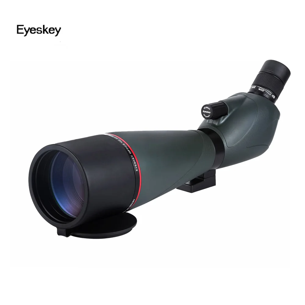 Eyeskey Spotting Scope 20-60X80 Zoom Telescope Monocular Angled Spotting Scopes Waterproof Telescope & Tripod Optics FMC W2558G outdoor hunting birdwatching spotting scope with portable tripod high powered zoom monocular telescope spotting scopes 12 36x50