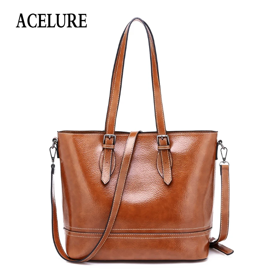 

ACELURE Pu Leather Casual Handbags Women Shoulder Bags Female Designer Bag Vintage Big Tote Bags High Quality Messenger Bag