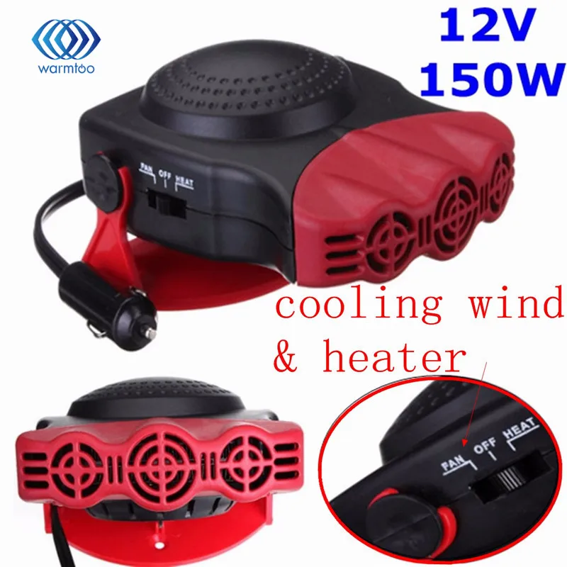 

12V 150W Heating and Cooling 2 in 1 Auto Heater Heating Hot Cool Car Fan Windscreen Window Demister Defroster