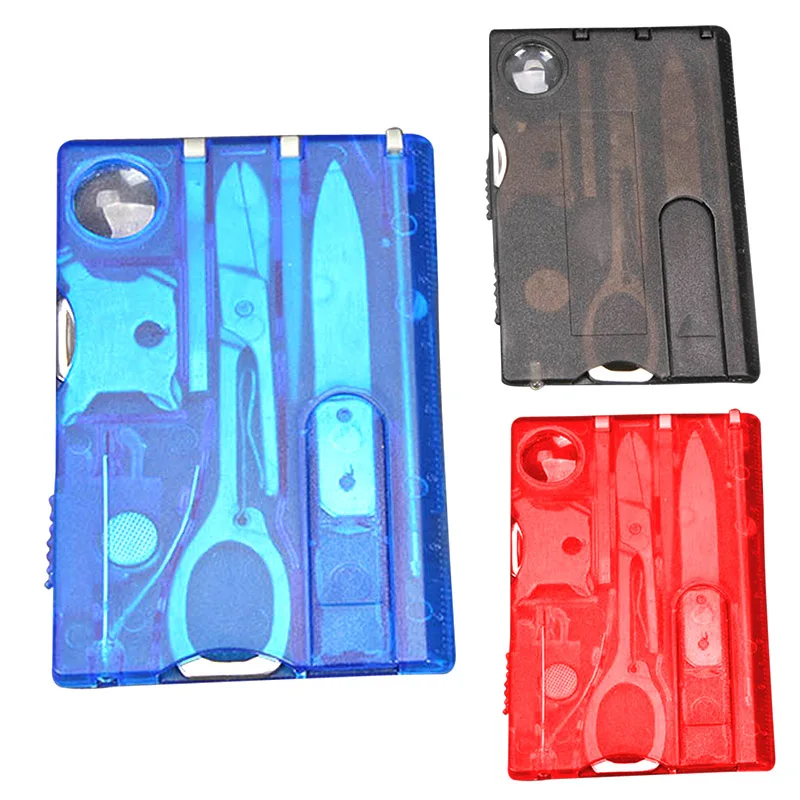 

9 in 1 Multi Function Credit Card Hand Tools  Portable Wallet Knife Outdoor Camping Pocket Survival Knife Swiss card