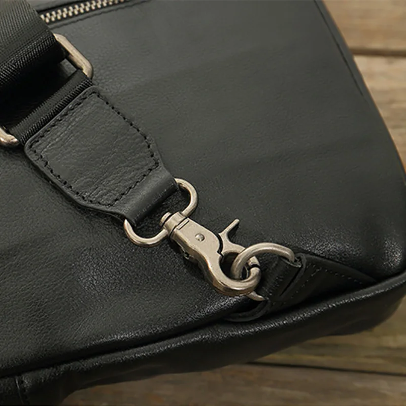 AETOO Male head cowhide casual bag, handmade soft leather man crossbody bag, single shoulder retro leather chest bag