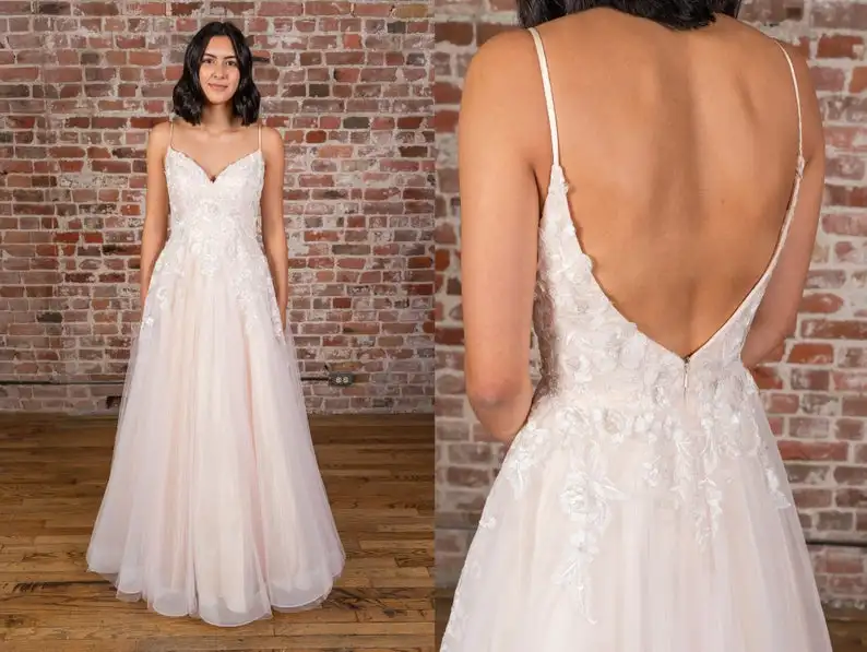 

Elegant 2019 Princess Sweetheart neckline with spaghetti Strap Lace Ball Gown dress Prom Evening Dress vestidos de novia