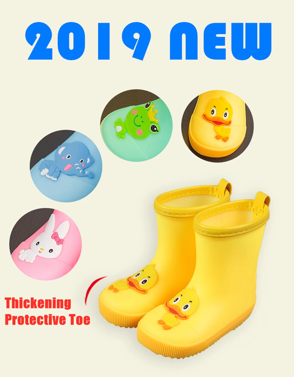 Clássico das Crianças Sapatos de Borracha Crianças dos Desenhos Animados do Bebê Sapatos de Água à Prova Botas de Chuva da Criança Kushyshoo Dtoddler Água Menina Rainboots Pvc 15 High Quality Mamãe e Bebê