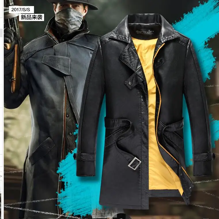 Watch Dogs Aiden Pearce Distressed Trench Costume Jacket