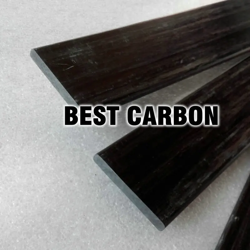 6 pieces 1mm x 5mm x 1000mm Carbon Fiber Strip Flat Sheet 1 5 1000 
