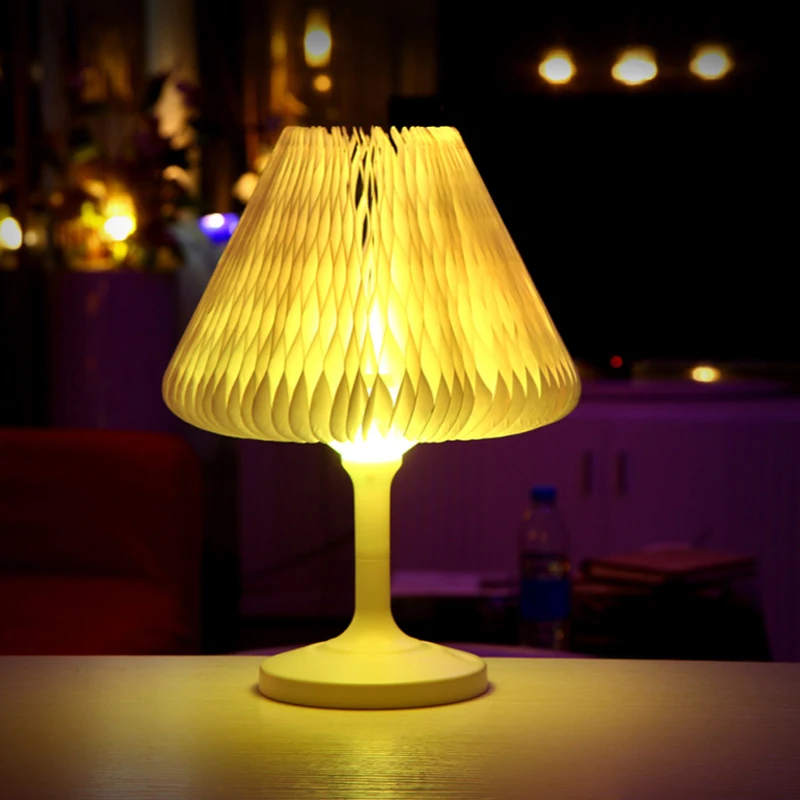 

LED Desk Lamp, Shape Change,LED Paper Folding Night Light with USB Charging Port Modes for Lighting Decorative