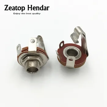 

100Pcs 6.35mm 1/4 Inches Guitar Amplifier Mono Female Jack Socket with Switch Function for Guitar Parts