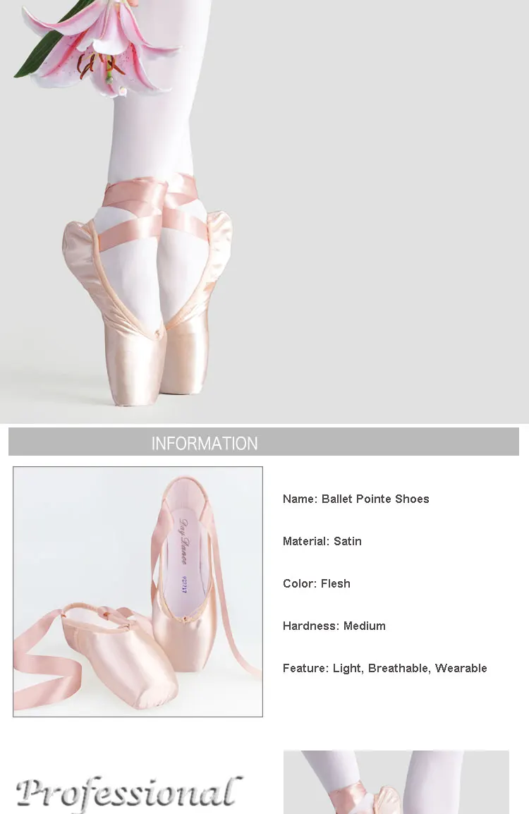 Женские балетки; обувь для взрослых; женские профессиональные атласные балетки; Танцевальная обувь с лентой