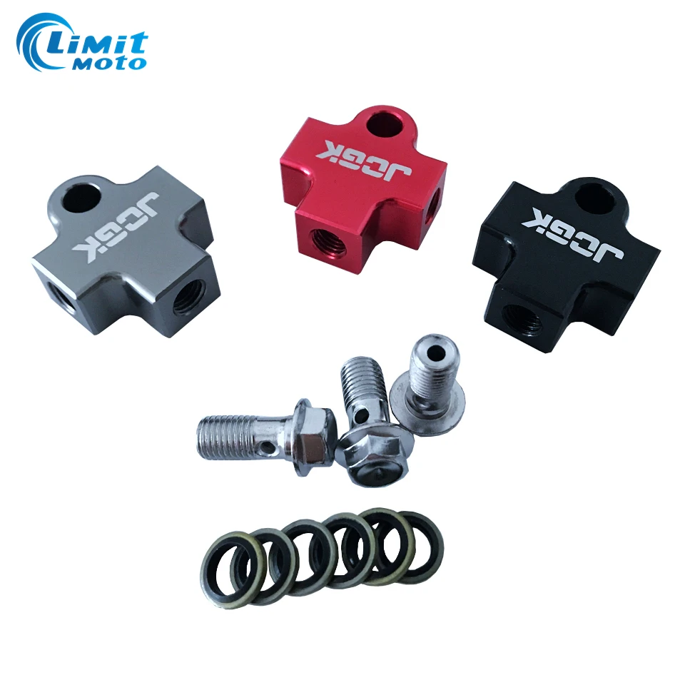 

Motorcycle Hydraulic Brake Hose Pipe Connector Tee Coupling For Motorcycle modification Three-way tubing bracket Adapter