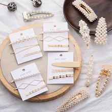 XIYANIKE, много корейских стилей, женские заколки для волос, золотой, геометрической формы, жемчужные BB заколки, аксессуары для волос, парикмахерские инструменты, простая Мода