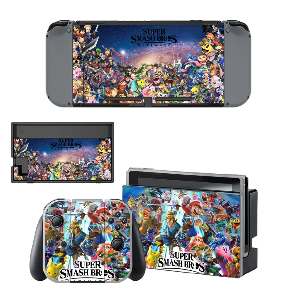 

Super Smash Bros Ultimate Skin Sticker Decal For Nintendo Switch Console and Controller For NS Protector Cover Skin Sticker